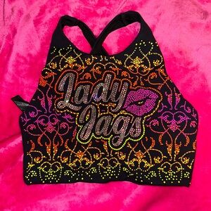 Lady jags Colorful Rhinestone sports bra